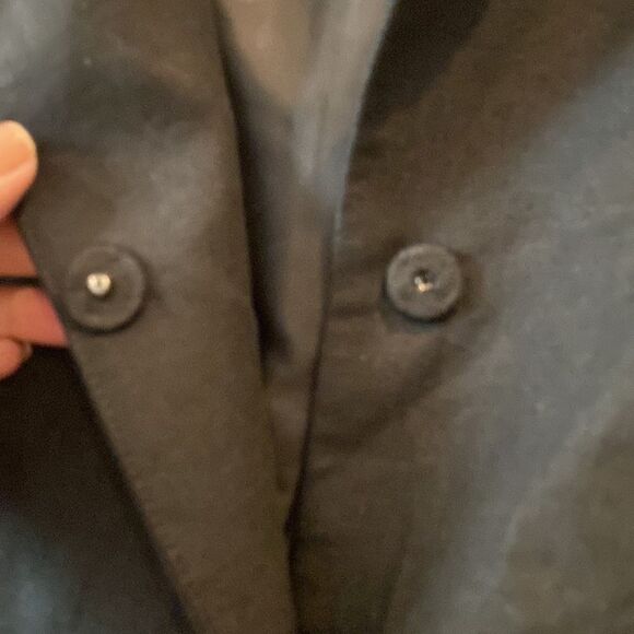 Talbots Black Linen 16 Peplum Back Career Casual Jacket Blazer - Picture 4 of 10